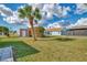 Large grassy backyard with shed and palm tree at 13540 Dibella Ave, Port Charlotte, FL 33981