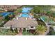 Aerial view of community clubhouse with pool and surrounding amenities at 287 Cassano Dr, Nokomis, FL 34275