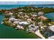 Drone view of upscale waterfront community at 922 Casey Cove Dr, Nokomis, FL 34275