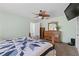 Serene bedroom with a comfortable bed and ample storage at 922 Casey Cove Dr, Nokomis, FL 34275