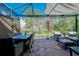 Spacious covered patio perfect for outdoor dining and relaxing at 12313 Amica Loop, Venice, FL 34293