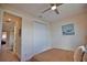 Bedroom with a double bed and access to a hallway at 140 Maraviya Blvd, Nokomis, FL 34275