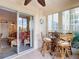 Cozy patio with seating area, perfect for relaxing outdoors at 200 The Esplanade N # A7, Venice, FL 34285