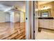 Clean bathroom with granite vanity and tiled flooring at 3730 Cadbury Cir # 400, Venice, FL 34293