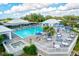 Resort-style pool and spa with plenty of lounge chairs at 452 Wexford Cir # 105, Venice, FL 34293