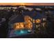 Panoramic sunset view highlighting a grand home, private pool, and breathtaking scenery for luxurious living at 457 Anchorage Dr, Nokomis, FL 34275