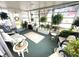 Relaxing sunroom filled with lush plants and comfortable seating at 727 Blackburn Blvd, North Port, FL 34287