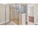 Bathroom with shower stall and neutral tile at 368 Cedar Falls Dr, Apollo Beach, FL 33572