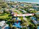 Aerial shot highlighting home's location, its proximity to both the park and the beach at 705 Armada N Rd, Venice, FL 34285