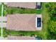 Aerial view of a home showcasing the tile roof and private pool at 12391 Amica Loop, Venice, FL 34293