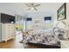 Spacious main bedroom with access to the lanai, bright and sunny at 5800 Sabal Trace Dr # 501, North Port, FL 34287