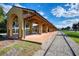 Historical Venice train station with covered platform and arches, evoking a sense of classic charm and transportation history at 9895 Wingood Dr, Venice, FL 34292