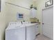 Functional laundry room with washer, dryer, sink and storage cabinets at 11053 Barnsley Dr, Venice, FL 34293
