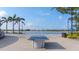 Scenic view of a waterfront community area with a ping pong table and fountain at 11571 Gleaming Ter, Venice, FL 34293