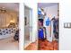 Bedroom view, closet and interior door at 237 Southampton Ln # 275, Venice, FL 34293