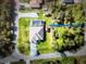 Aerial view of a home with a private pool and a well-maintained yard surrounded by lush greenery at 2737 Cottage Ln, North Port, FL 34286