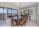 Inviting dining room with large windows and great natural light at 627 Alhambra Rd # 601, Venice, FL 34285