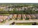 Aerial view of a neighborhood featuring landscaped homes and well-manicured lawns at 5665 Piccolo St, Nokomis, FL 34275