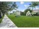 Picturesque view of the Venice Art Center sign surrounded by lush greenery and eye-catching outdoor art at 746 Eagle Point Dr, Venice, FL 34285