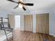 Comfortable bedroom featuring a bunk bed and ample closet space at 8 Bunker Ln, Rotonda West, FL 33947