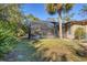 Backyard with screened pool and lush landscaping offers a private and serene retreat, screened for comfort at 1115 Gladstone Blvd, Englewood, FL 34223