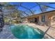 Stunning backyard with a screened pool and patio area, perfect for outdoor living and entertaining guests at 1115 Gladstone Blvd, Englewood, FL 34223
