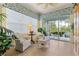 Cozy lanai with comfortable seating and picturesque views at 1610 Monarch Dr # 1610, Venice, FL 34293