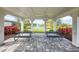Interior shot of the gazebo with views to lake and fountain at 18135 Home Run Dr, Venice, FL 34293