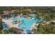 A stunning overhead view of the community pool and surrounding recreation area at 23138 Copperleaf Dr, Venice, FL 34293
