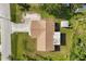 Bird's eye view of the home, showing the roof and the nice yard and location at 3716 Dunbar Rd, Venice, FL 34293