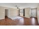 Living room featuring hardwood floors, a ceiling fan and natural light from the exterior view out of the window at 3716 Dunbar Rd, Venice, FL 34293