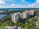 Aerial view of beachfront condos showcasing the waterfront location at 385 N Point Rd # 404, Osprey, FL 34229