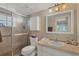 Bathroom featuring a shower with glass door and modern fixtures at 454 Cerromar Rd # 172, Venice, FL 34293