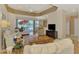 Open-concept living room features hardwood floors and backyard views at 5151 Pine Shadow Ln, North Port, FL 34287