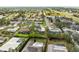 Elevated perspective of a residential neighborhood featuring well-kept lawns, mature trees, and a mix of single-Gathering homes at 107 Corot Dr, Nokomis, FL 34275