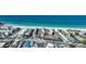 Aerial view of Madeira Beach, Florida with beachfront condos along the Gulf of Mexico at 1636 Stickney Point Rd # 36-201, Sarasota, FL 34231