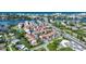 Aerial view showcases the community's prime location near the waterfront and easy access to nearby attractions at 1636 Stickney Point Rd # 36-201, Sarasota, FL 34231