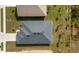 Aerial view of a gray shingled roof with dormer windows, on a well-maintained property at 2572 Averland Loop, North Port, FL 34287