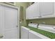 Efficient laundry room featuring white appliances, ample storage, and a clean, functional space at 4301 Whispering Oaks Dr, North Port, FL 34287
