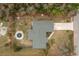 Aerial view of the property outlining boundaries and showing location in the neighborhood at 7809 Grafton Rd, North Port, FL 34291