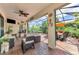 Open-concept lanai with sliding glass doors to the patio, offering seamless indoor-outdoor living at 1088 Bluffwood Dr, Nokomis, FL 34275