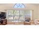 Light-filled living area with large windows offering views of the outdoors, plus cozy furnishings at 111 2Nd St, Nokomis, FL 34275