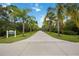 Picturesque pathway lined with palm trees leading to Exploration Park, offering a serene outdoor experience at 11415 Fort Lauderdale Pl, Venice, FL 34293