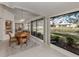 Dining room with views and large windows to allow for ample light and water views at 268 Southampton Dr # 309, Venice, FL 34293