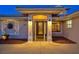 Inviting front entrance featuring decorative glass door and manicured landscaping at 632 Valencia Rd, Venice, FL 34285