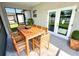 Inviting outdoor dining space on screened lanai, perfect for entertaining with seating for eight at 12316 Durango Ave, North Port, FL 34287