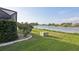 Beautiful backyard with a scenic lake view at 1300 Lucaya Ave, Venice, FL 34285