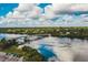 Scenic aerial shot of a coastal bridge and water with beautiful sky and landscape at 1871 Bridge St, Englewood, FL 34223