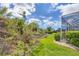 Private backyard with mature plants and screened in lanai at 339 Marsh Creek Rd, Venice, FL 34292