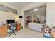 Home office area with a view through to the open plan living and dining space at 4301 Nizza Ct, Venice, FL 34293